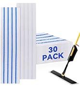 Replacement Disposable Microfiber Pad Fit for Rubbermaid Quick Connect Mop System - 30 Pack Wet &amp;...