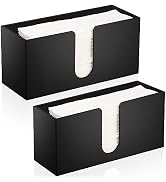 2Pack Black Paper Towel Dispenser Countertop Acrylic Paper Towel Holder for Bathroom Folded Paper...