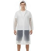 Loomluxe EVA Raincoat for Adults - Reusable Transparent Poncho, Waterproof &amp; Breathable Rain Wear...