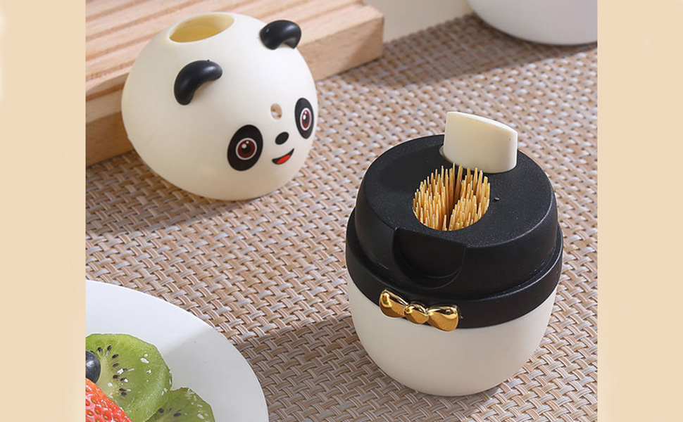 Toothpick Holder Toothpick Dispenser, Cute Panda Toothpick Dispenser for Kitchen Restaurant Hotel