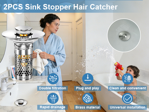 sink stopper bathroom drain