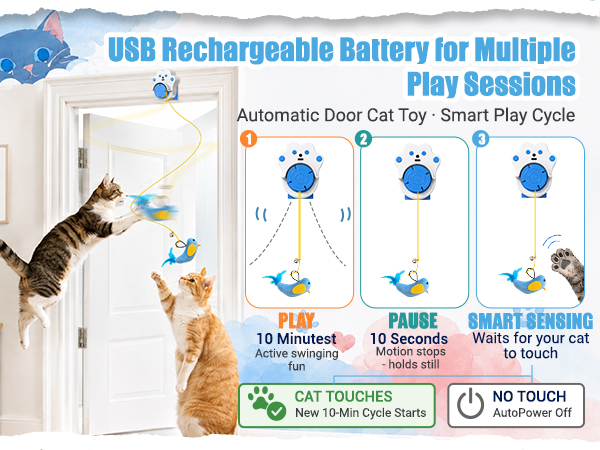 Automatic Door Cat Toy · Smart Play Cycle