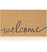AMARU DOOR MATS - Natural Coir Door Mat, Minimal Shedding, Heavy Duty Non-Slip Welcome Mat for Fr...