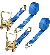 Ratchet Straps - 2 Pack 1.5 Inch Heavy Ratchet Duty Tie-Down Straps, Cargo Straps Ratcheting with...