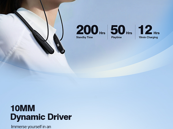 200hrs Standby Time 50hrs Playtime 10min Charging for 12hrs