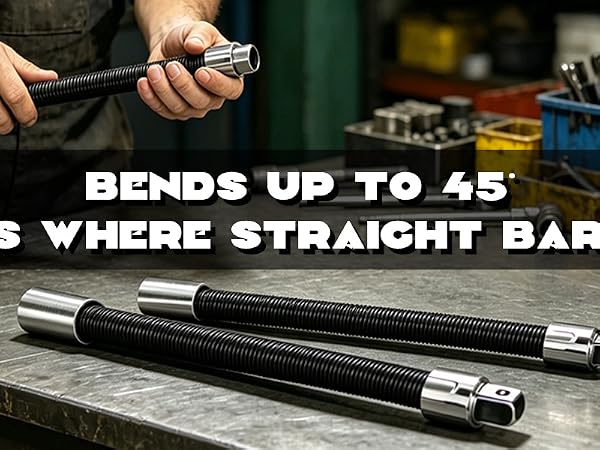 1/4&amp;#34;, 3/8&amp;#34;, 1/2&amp;#34; 3-Piece Flexible Socket Extension Set