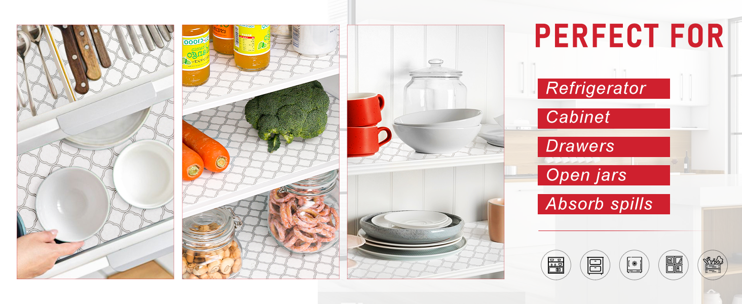 refrigerator liners for glass shelves