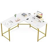 Elephance 59" L Shaped Desk Corner Computer Desk Gaming Table with Monitor Stand Workstation for ...