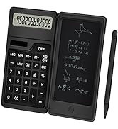 Calculator with Notepad, TRELC 12 Digits LCD Display Solar Desktop Calculator, Support Solar and ...