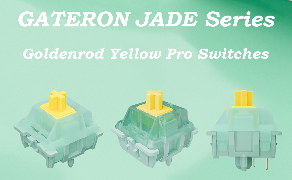 Gateron Jade Series Jade Yellow Pro V3 Linear Keyboard Switch