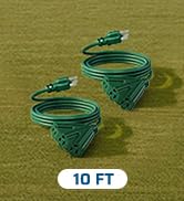DEWENWILS 10 FT Outdoor Tri-Tap Extension Cord Splitter for Halloween, Weatherproof 16/3 SJTW Pow...