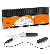 Shuttle Art Dry Erase Markers, 25 Pack Black Magnetic Whiteboard Markers with Erase, Fine Point D...