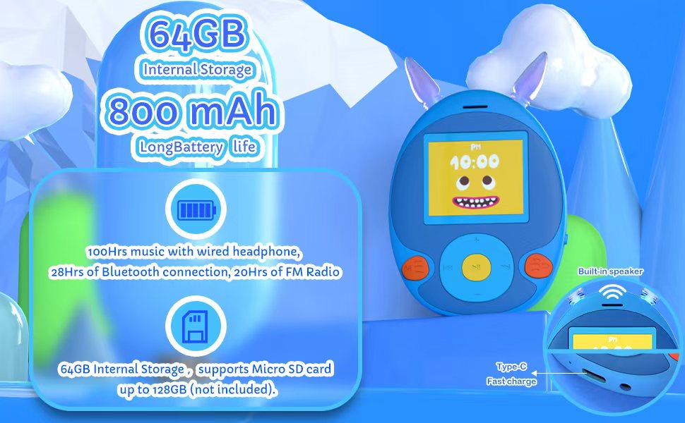 mp3 player for kids kids mp3 player kids mp3 player with bluetooth, kids mp3 with FM Radio