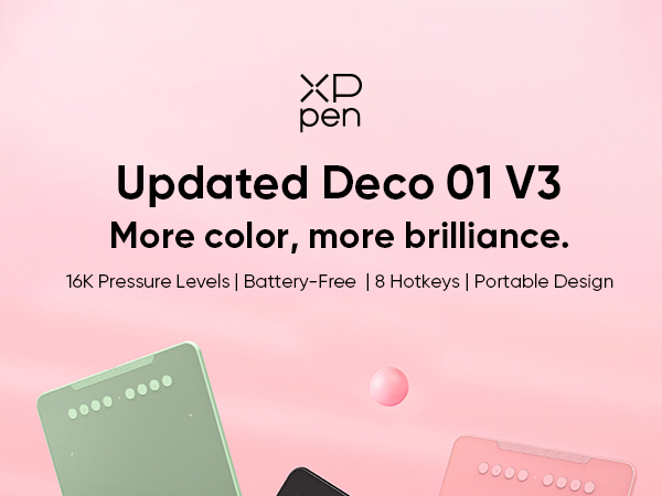 XPPen Updated Deco 01 V3 Drawing Tablet