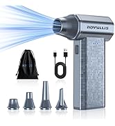 Novyllis Cordless Compressed Air Duster, 150000RPM Super Power Electric Air Duster, 3-Gear Adjust...