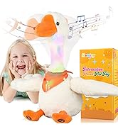 13" Talking Dancing Goose Swan Stuffed Animal Repeating What You Say Mimicking Recording Plush Ba...