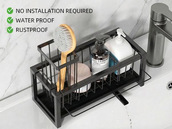 Bathroom countertop storage.