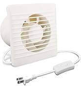 MEKOTRIN Exhaust Fan, 6 Inch Window Wall Mount Vent Fan With Switch for Kitchen Bathroom Garage E...