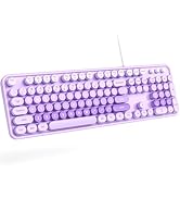 Dilter Large Print Wired Keyboard, 104 Keys Full-Sized Typewriter Keyboards, USB Plug and Play Of...