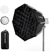 K&F CONCEPT 15.7"/40cm Octagonal Softbox Mini Bowens Mount, Quick Folding Quick Set Up Compatible...