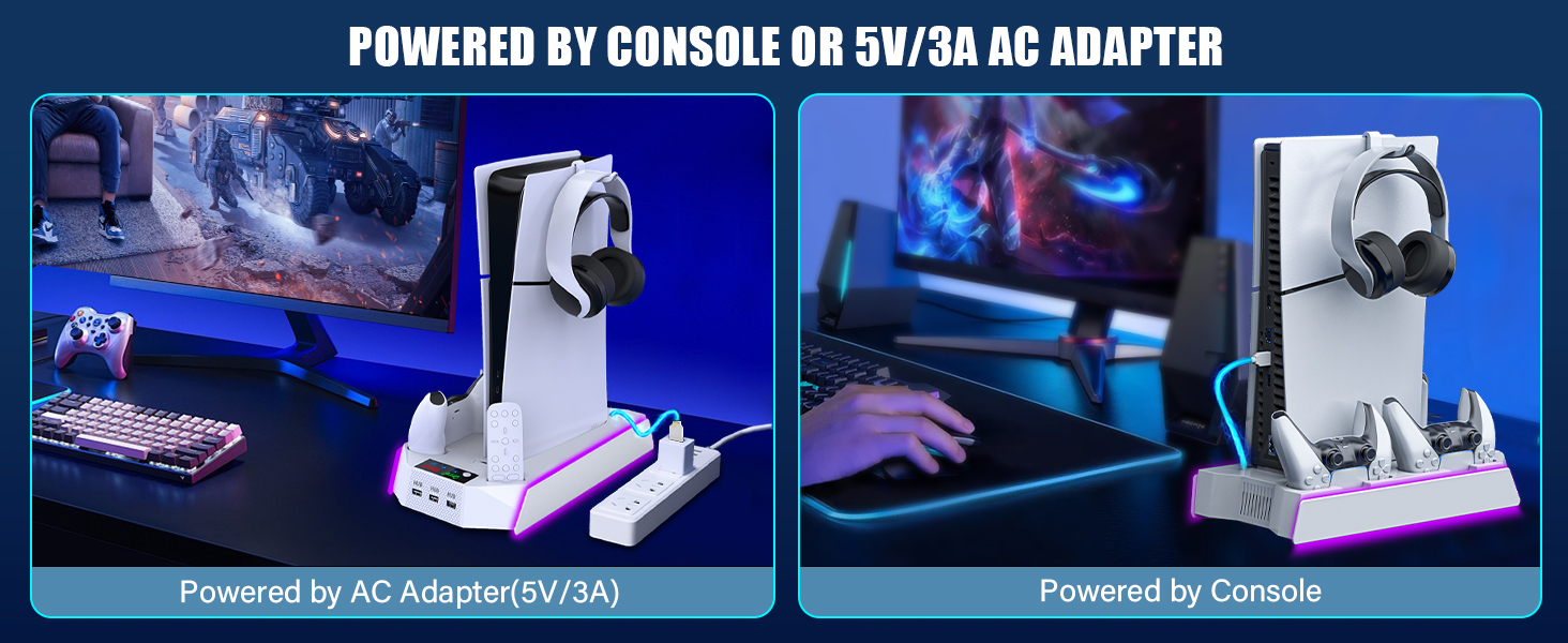 PS5 slim cooling stand for playstation 5 disc digita edition