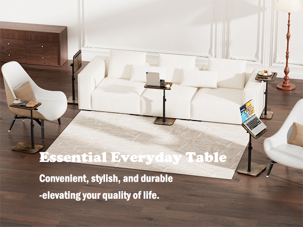 adjustable tv tray table side table for couch