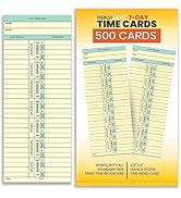 500 TIME Cards 3.43" X 9" X 0.012" 1 Side Print in Corrugated Box