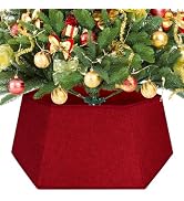 EverMerry Christmas Tree Skirt 26’’ Christmas Tree Skirts Collar Stand, Foldable Christmas Tree R...