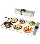 Food Warming Mat for Buffet, LNAKIO Electric Warming Tray,Silicone Heating Mat with 5 Temperature...