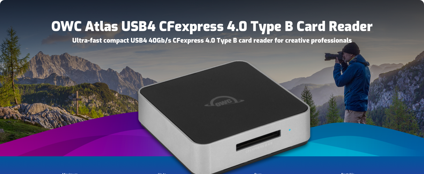 OWC Atlas USB4 CFexpress 4.0 Type B Card Reader