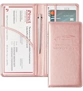 Yarnic Car Registration and Insurance Holder, Car Document Holder with Magnetic Closure, Car Wall...