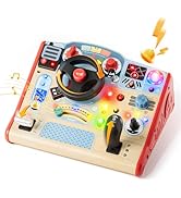 TOP BRIGHT Montessori Busy Board with LED Light, Sensory Toys with Sounds &amp; Switches, Activity Bo...