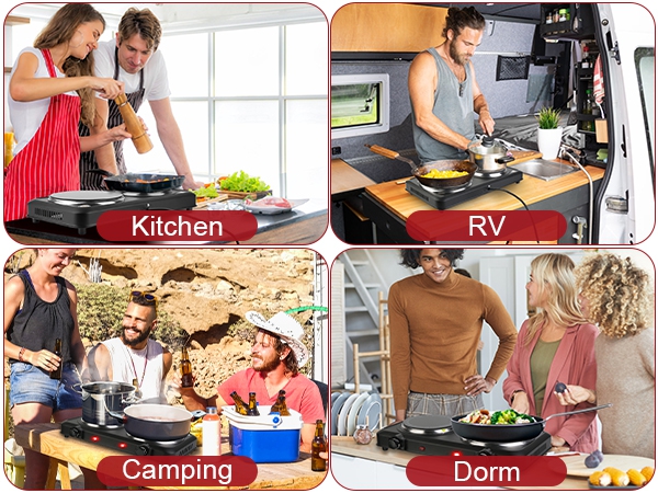 Electric Ceramic Glass Stove,Adjustable Temperature Control