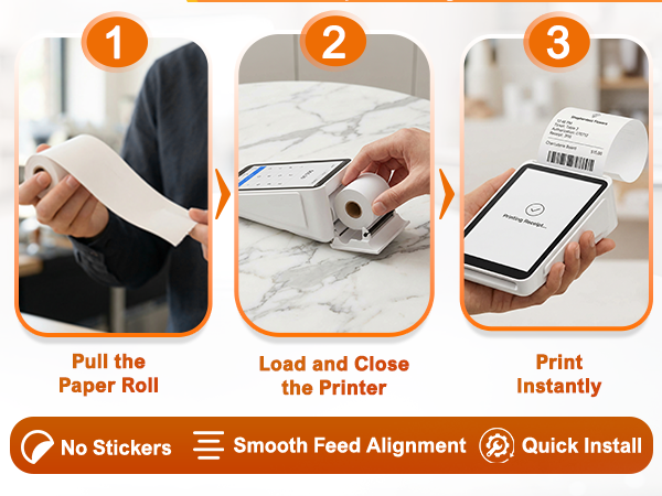 Credit card machine receipt paper rolls thermal BPA free 2 1/4 x 55