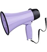 MyMealivos Portable Megaphone Bullhorn 20 Watt Power Megaphone Speaker Voice and Siren/Alarm Mode...