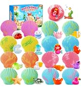 Bath Bombs for Kids with Toys Inside, 16 Pack Shell Kids Bath Bombs with Surprise Inside Gift Set...