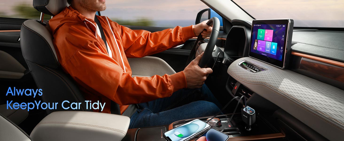 retractable iphone charger for car