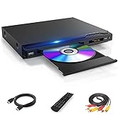 DVD Player, HDMI &amp; RCA Connection, Region Free DVD Players for TV, with Microphone/USB Input Desi...