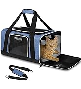 Petskd Pet Carrier 17x13x9.5 Southwest Airline Approved, Pet Travel Carrier Bag for Small Cats an...