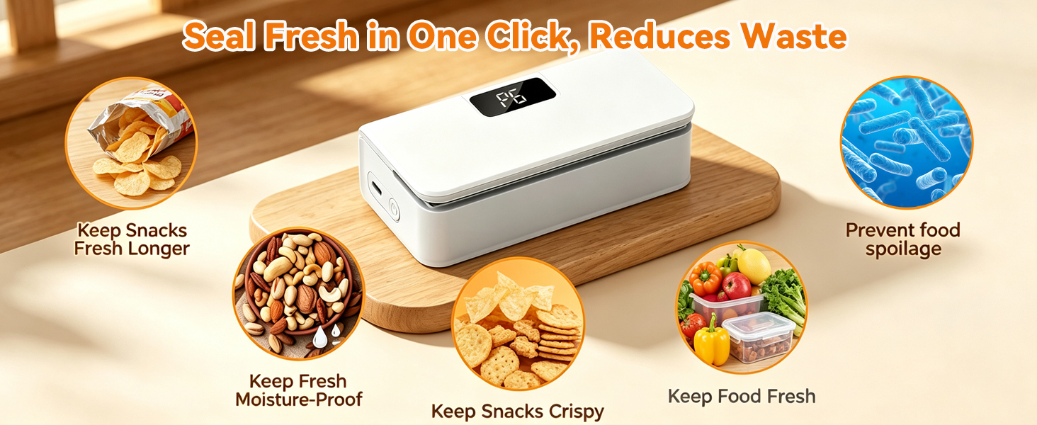 seal fresh in one click, reduces waste