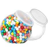 DilaBee Plastic Candy Jars with Lids for Candy Buffet - 2-Pack 96 Oz Clear Cookie Jars for Kitche...