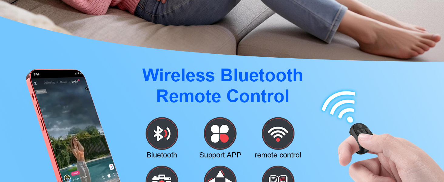 scrolling ring bluetooth page turner for phone