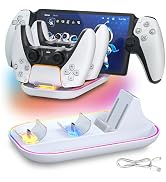 Charging Dock Station for Playstation Portal and PS5 Controller, 3-in-1 Charging Stand for PS Por...