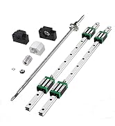 ANWOKIT HGR20-1200mm Linear Slide Rails + 1PCS SFU1605-1200mm Anti-Reverse Ballscrew with BF/BK12...