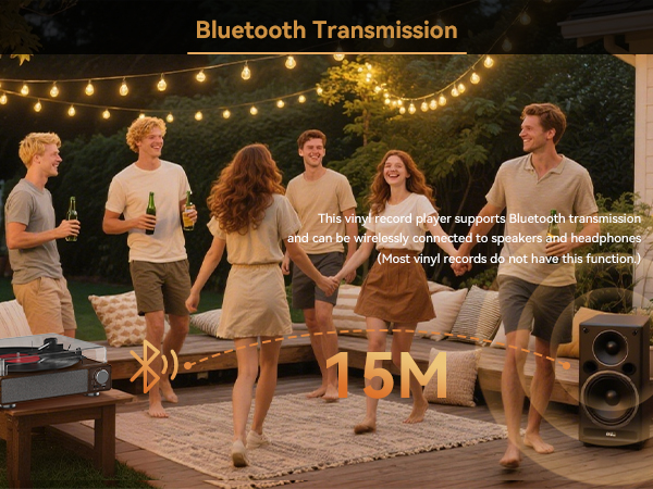  Vinyl Record Player 3-Speed Turntable with Stereo Speakers