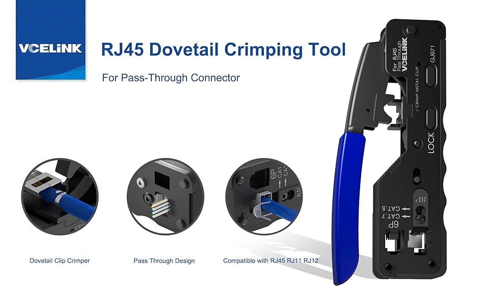 RJ45 PASS THROUGH CRIMPER