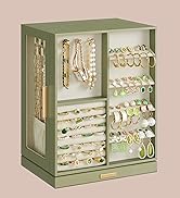 SONGMICS Jewelry Box 360° Rotating, Jewelry Storage Case with 5 Drawers, Jewelry Organizer, Glass...