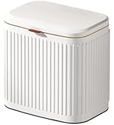 Hanging Trash Can with Lid, Stainless Steel Countertop Compost Bin with Removable Inner Bucket, W...
