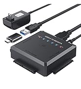 ULXUUUN SATA/IDE to USB 3.0 Adapter, Hard Drive Reader Adapter Ultra Recovery Converter for 2.5" ...