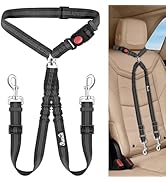 Lukovee Double Dog Seat Belt, New Dual Pet Car Headrest Restraint Safety Seatbelt No Tangle Dog L...